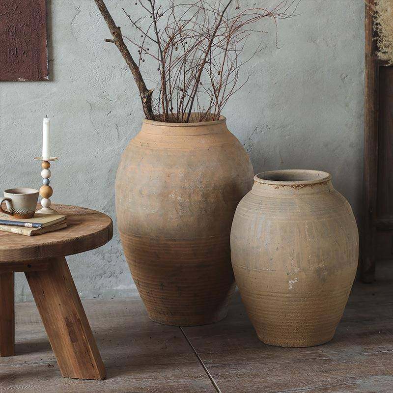 大型落地土陶罐造景装饰摆件复古超大花瓶翁瓶客厅仿古粗陶花器,农机/农具/农膜,其它农用工具,淘宝优惠券,粉丝福利购,淘宝优惠卷