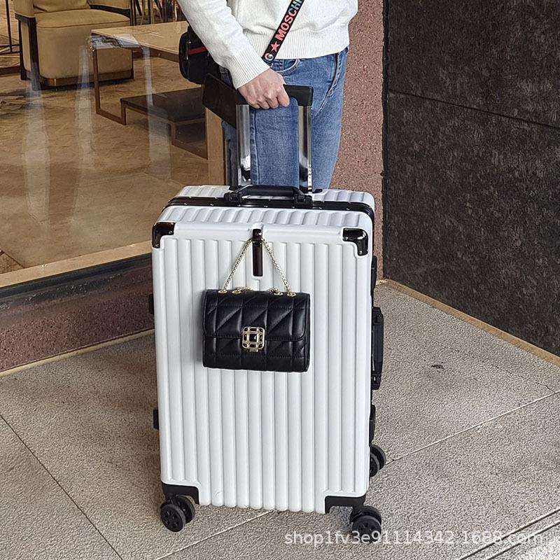 行李箱铝框锁扣拉杆箱万向轮女24寸大容量旅行密码登机箱结实耐用