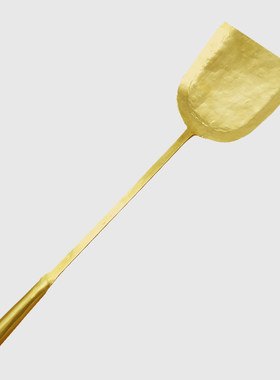 纯手工铜炒菜锅铲炒锅勺子老式炒勺铜铲长粘锅黄铜铲子