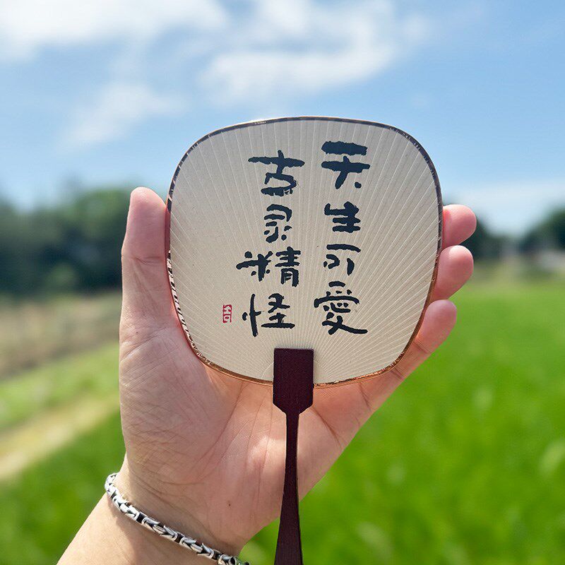 手写迷你小扇子古风儿童拍照爱扇复古扇汉服小团扇内容