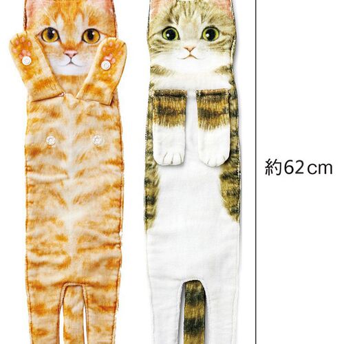 日系逼真爱猫猫毛巾超细纤维吸水巾洗脸洗澡擦发擦手浴巾