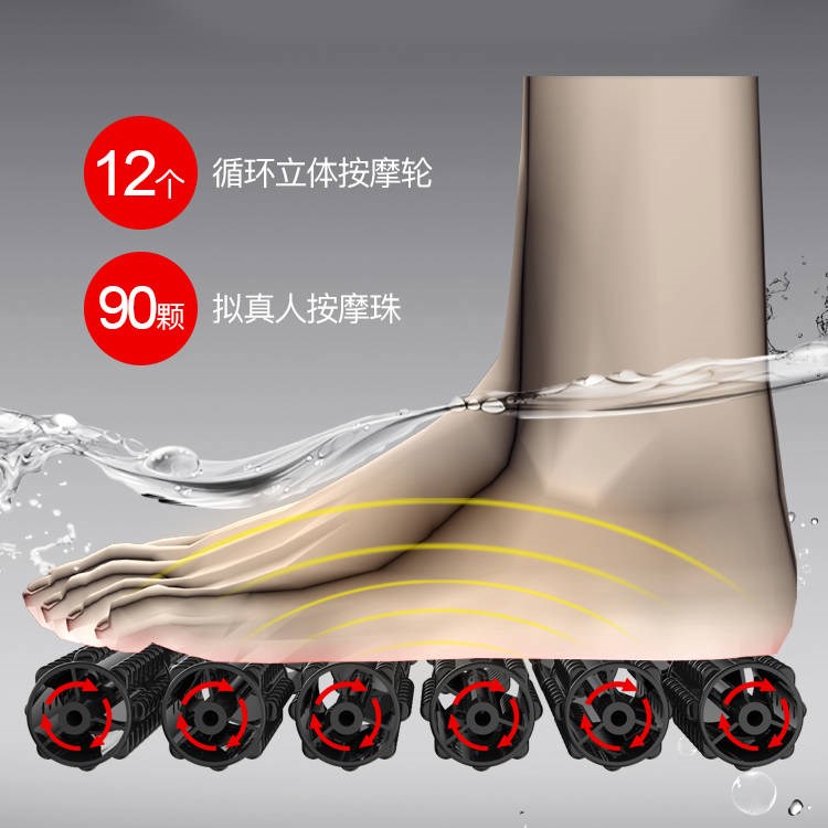 鼎泰足疗洗脚盆全自动加热足浴盆按摩插电电动恒温熏蒸泡脚桶