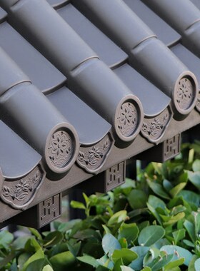 中号免架子立体瓦*仿古屋檐塑料新一体装饰树脂瓦