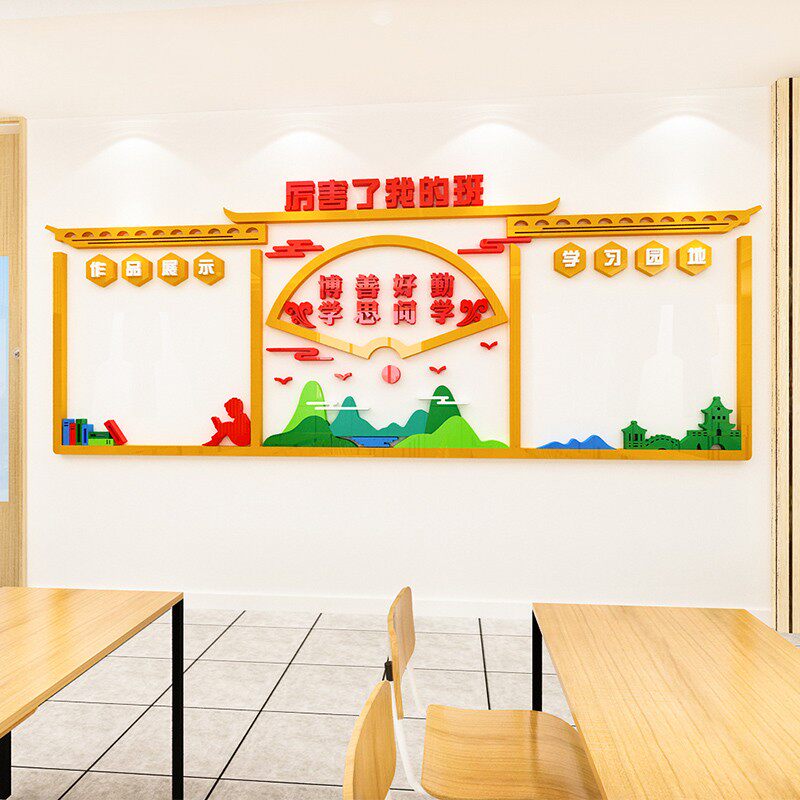 中班级教室布置饰作品展示学习园地照片墙画