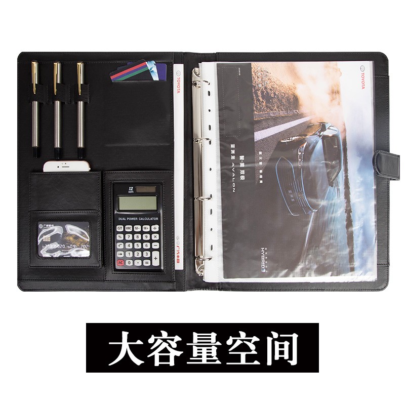 文件夹板活页经理夹单写字板夹展业夹资料册商务皮质销售手册谈单