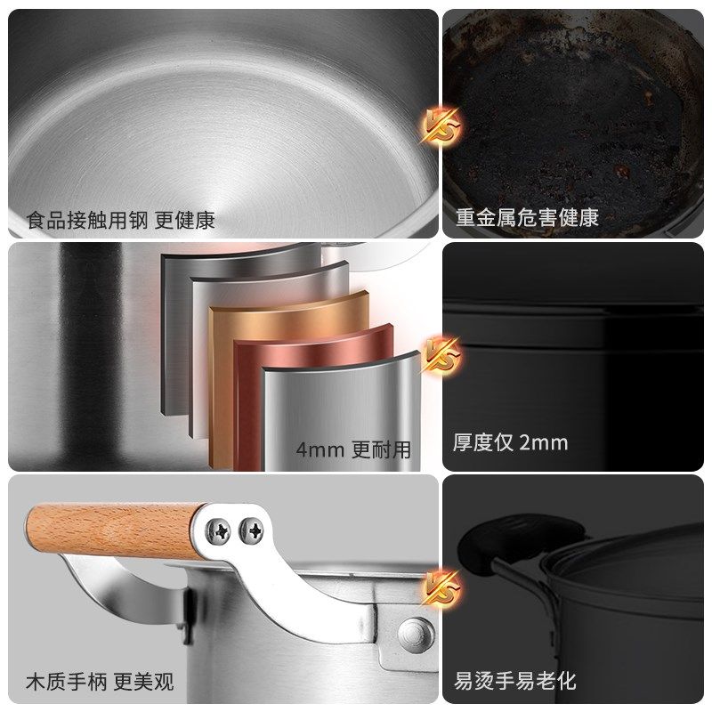 汤锅加厚蒸锅煮粥锅耳燃气灶电磁炉锅具