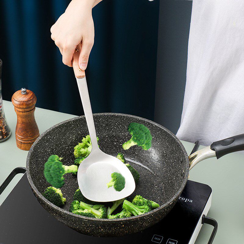 长大漏汤勺木炒菜铲子烹饪礼品装锅铲勺子一