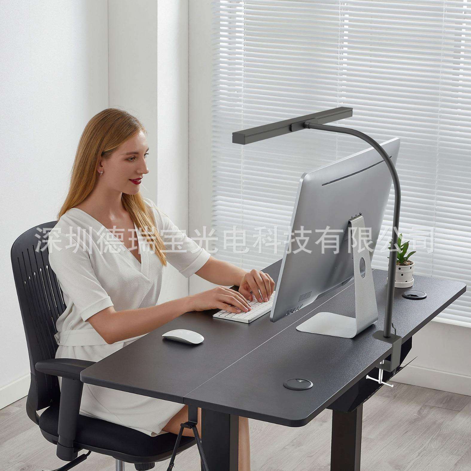 屏幕夹子台灯显示器护眼灯工作台灯触摸调光调色定时亚马逊新款