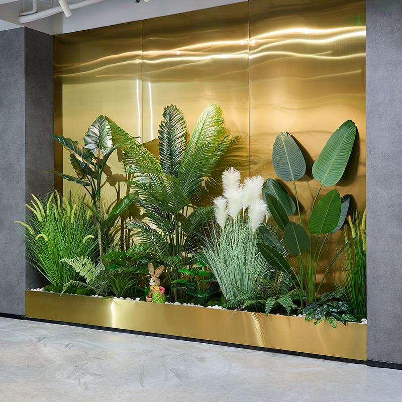 仿真植物造景仿真树假树商场办公室汽车4S店装饰景观绿植摆件布置