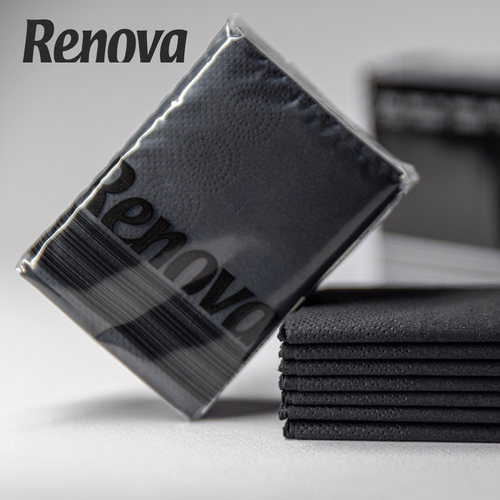 Renova4层黑色格调手帕纸商务男