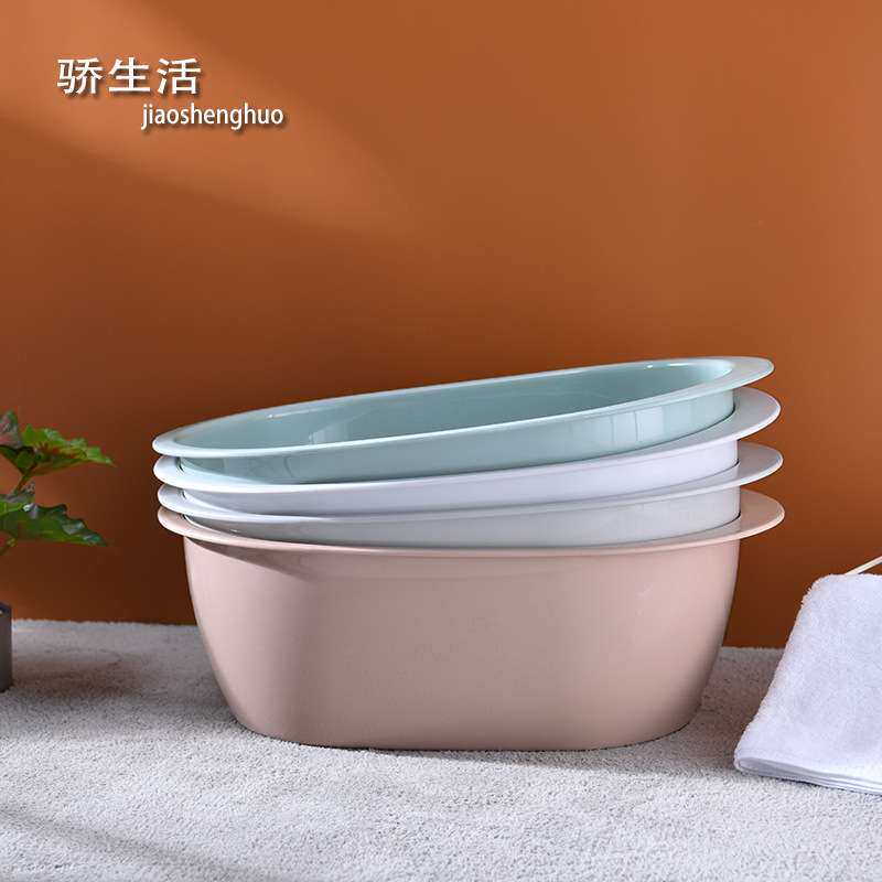 大号加厚脸盆儿童婴儿浴盆家用大码椭圆盆子塑料洗衣盆宝宝洗涛森