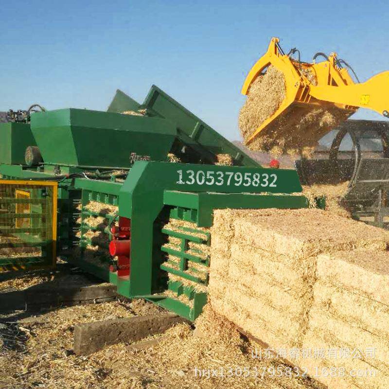 全自动废纸打包机厂家废品秸秆打包机卧式塑料薄膜液压打包机