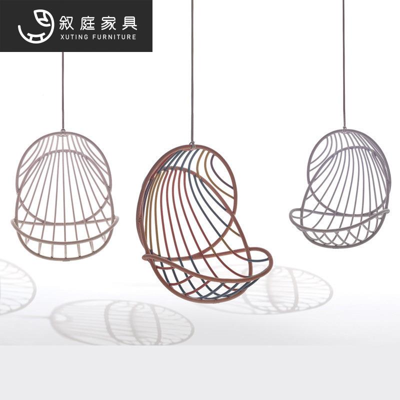 北欧用外椅吊22-2-15-篮吊户藤椅秋千家室内阳台懒人网红少女鸟巢