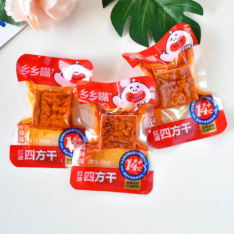 乡乡嘴四方干香辣味湖南武冈麻辣豆腐干香干网红小吃休闲零食小吃