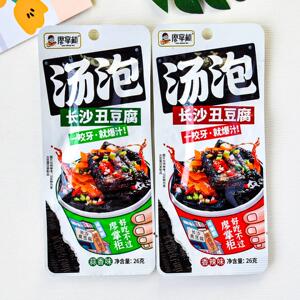 廖掌柜汤泡长沙丑豆腐香辣味蒜香味26g爆汁臭豆腐休闲零食品小吃