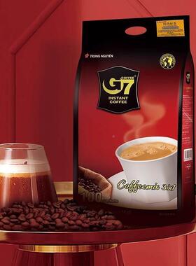 越南进口g7咖味啡原三合特浓速溶咖啡100条160一g0袋装官方SWN旗