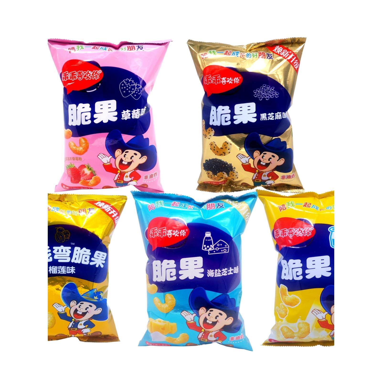 乖乖喜欢后你炼乳脆果7g大CKJ袋味海盐芝0士多80怀旧休闲膨化零食