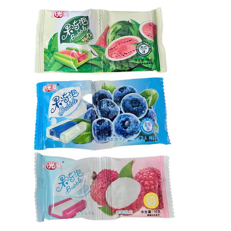 小光头果冻泡泡糖口香CTW糖草莓0夹心大果糖8冻09小时怀超旧儿童