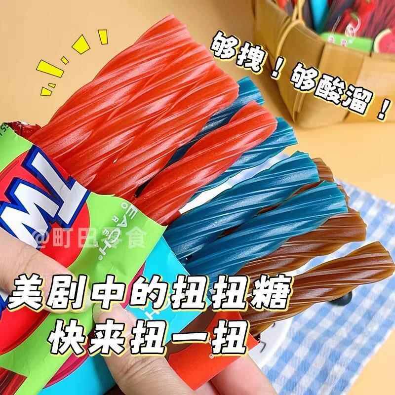 韩国进口M可乐味夹心E螺旋形长条软糖LTVtwizel扭糖休闲扭糖果Y零