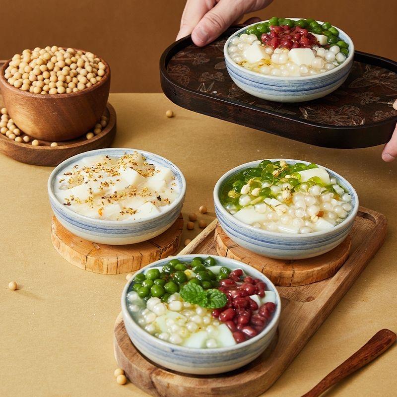 布丁豆花粉 免古煮 蜜思 焦糖早味豆SJV花甜品餐饮商用 缤豆桂花