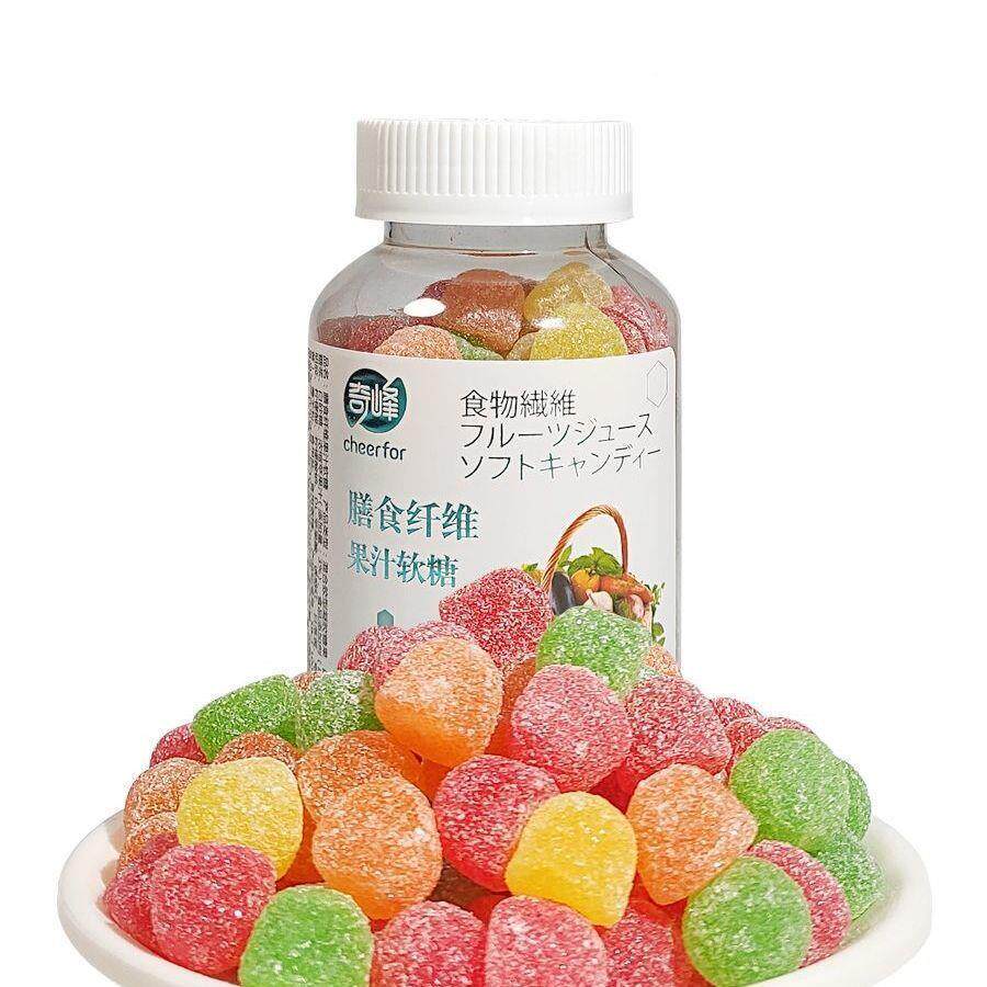 奇维峰软糖果汁软糖食素C纤维果蔬果生汁儿童软糖 238RLIg瓶装糖