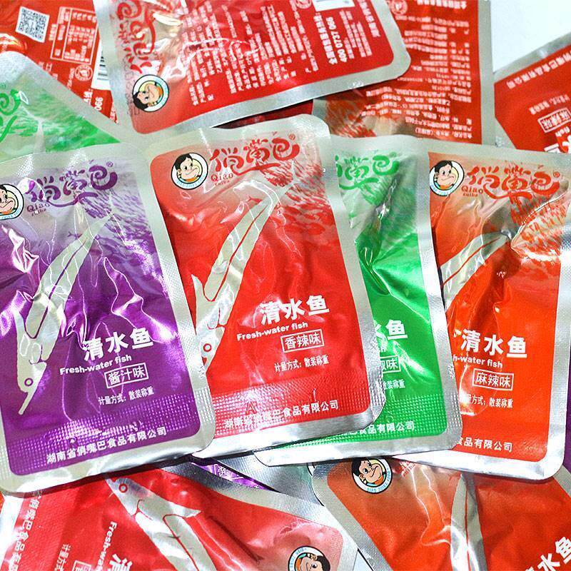 俏嘴巴清怀水鱼香辣麻辣口味8克每包0890后童年儿时旧红OBR网零食