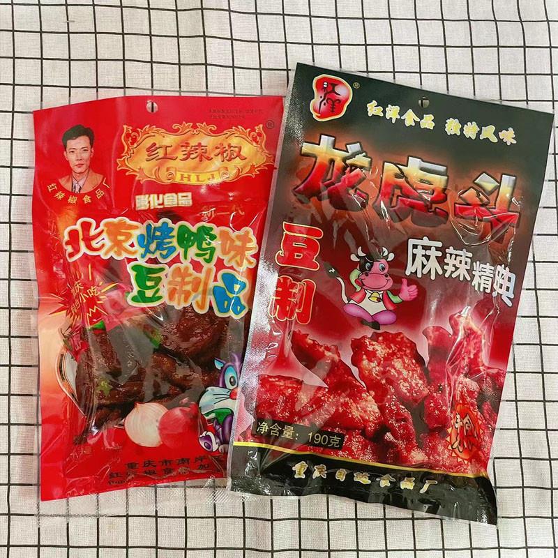 龙虎斗红辣椒北京烤鸭麻辣辣块小零食麻辣味豆制品辣条