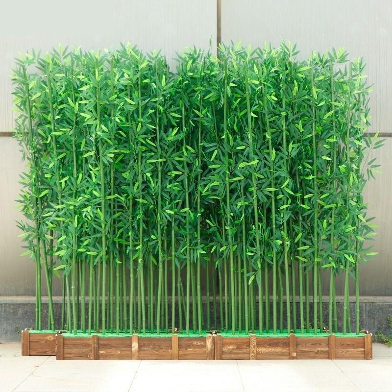 仿真竹子隔断挡墙室内装饰加密假竹子植物套装特惠爆款室外造景