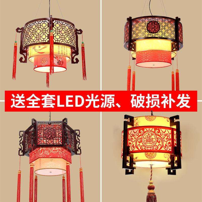 中式吊灯仿古客厅灯具现代酒店茶楼灯餐厅灯木艺古典中国风吊灯饰