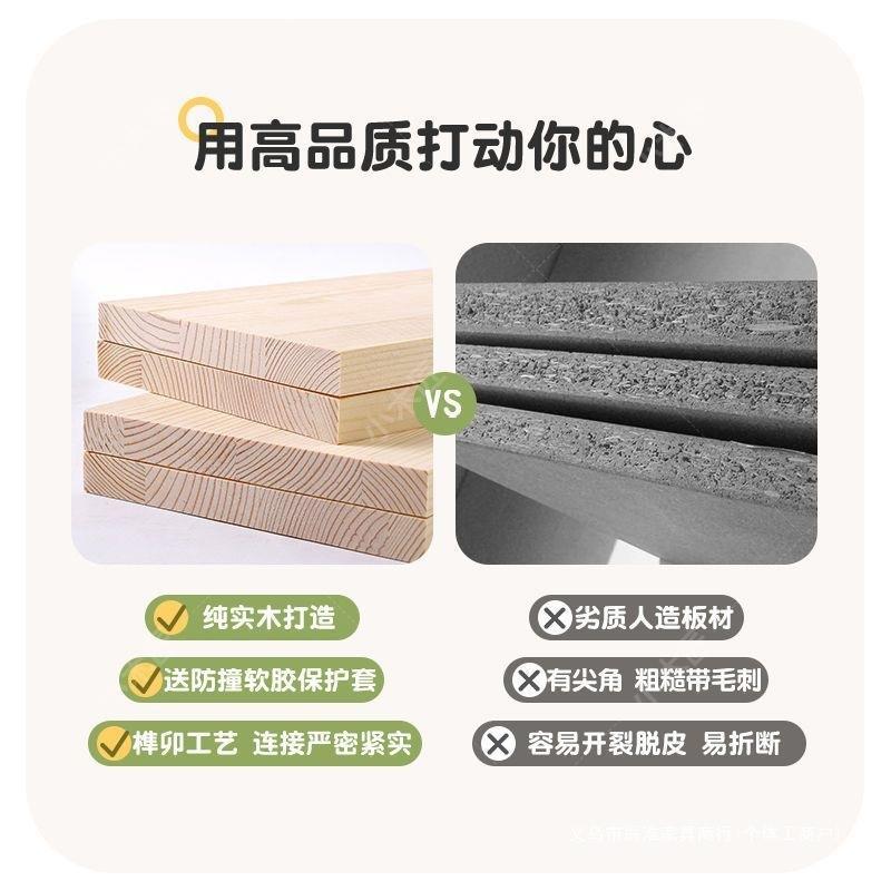 实木儿童书架置物架落地玩具收纳矮书柜子储物柜客厅格子柜绘本架