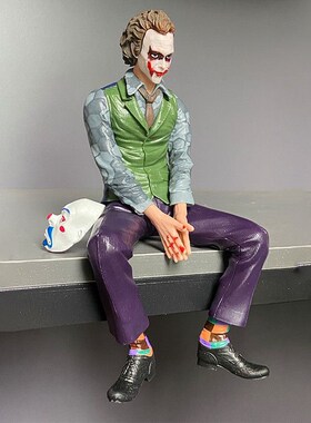 希斯莱杰漫威DC自杀小队小丑车顶坐姿车载手办模型摆件生日礼物