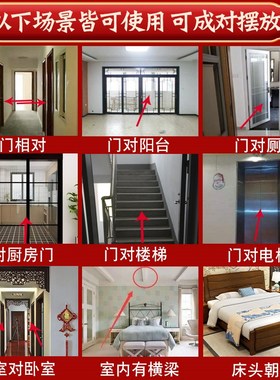 开农村乡镇入户门五帝钱铜葫芦挂件旺宅门黄绳挂铜葫芦西北缺角光
