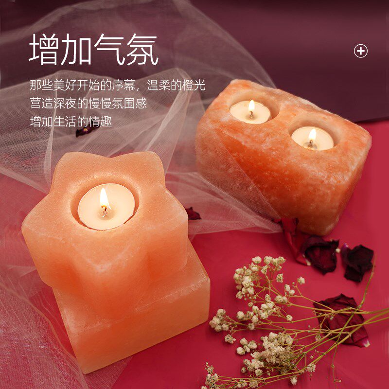 烛台喜马拉雅盐佛前中古蜡烛烛光佛灯供灯灯器七星灯