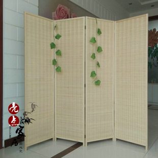 实木屏风隔断客厅酒店折屏简约现代房间玄关折叠推拉移动竹编帘子