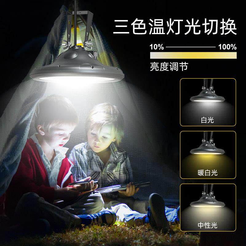 新款太阳能投光灯停电家用应急灯户外露营庭院花园广场公园照明灯