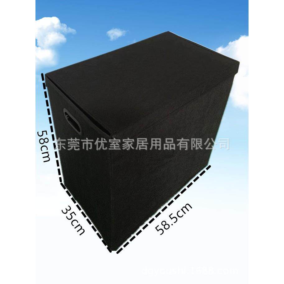 亚马逊热销带盖双格无纺布可折叠脏衣收纳筒换洗衣物分类收纳箱