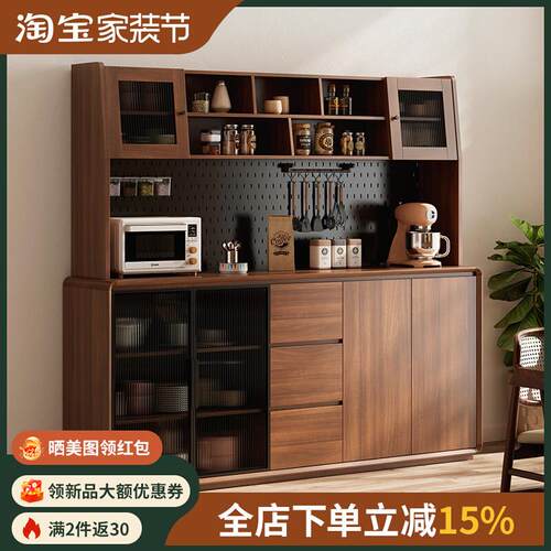 my厨房餐边柜靠墙一体高柜现代简约客厅茶水柜收纳储物柜窄橱柜