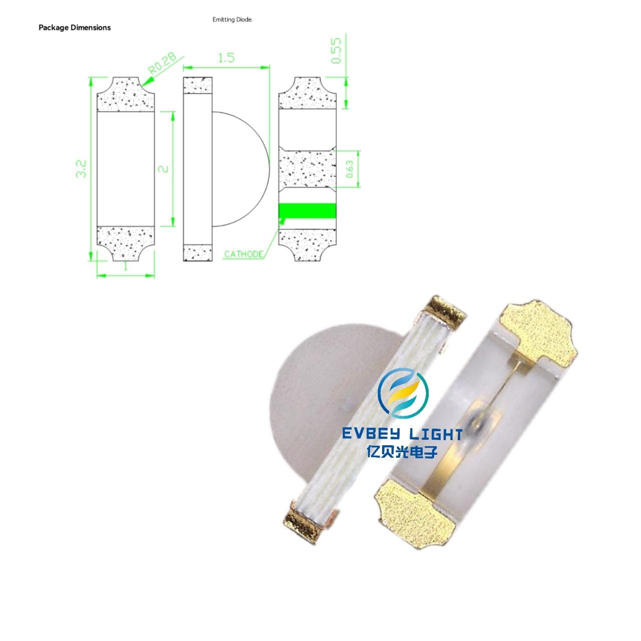 高亮侧面LED贴片灯珠1206侧面紫色LED发光管1204紫色紫光3210紫灯