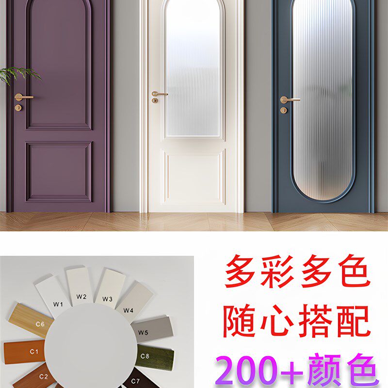 成都整体全屋覆古法式烤漆实木门卧室房间门室内门木门