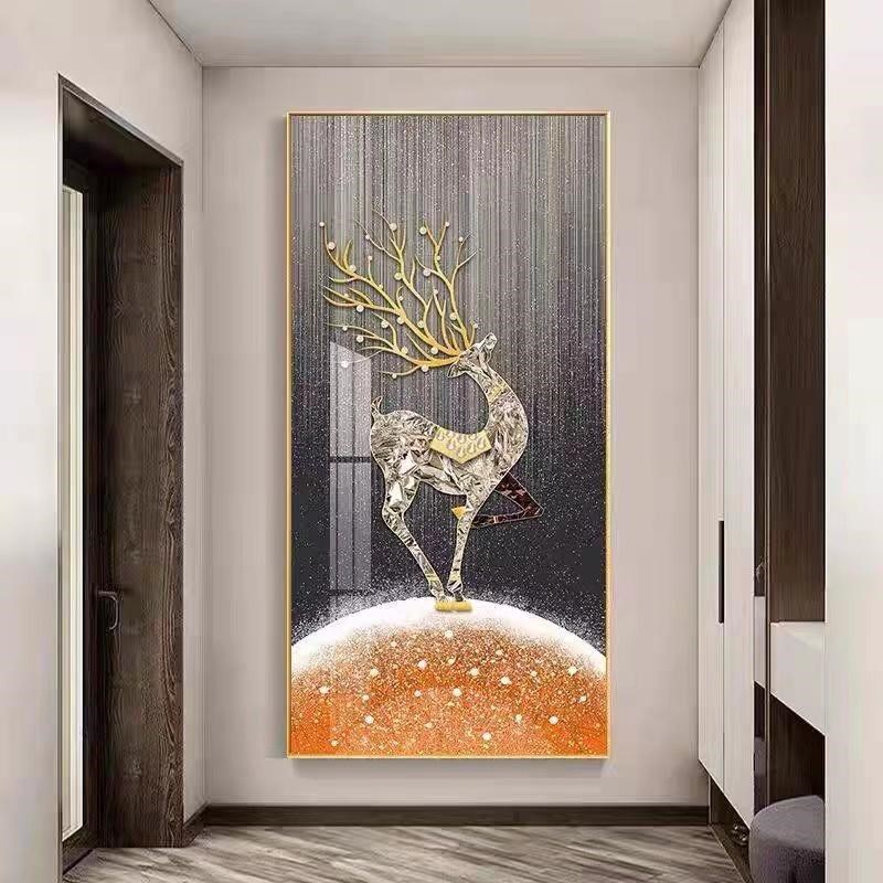 入户玄关装饰画正对门轻奢高级感高端挂画走廊过道现代风新款壁画