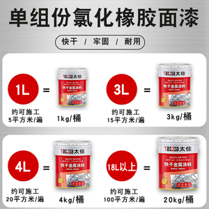 太佳氯化橡胶面漆树脂漆船底防锈漆船舶油漆防污防锈漆耐酸碱