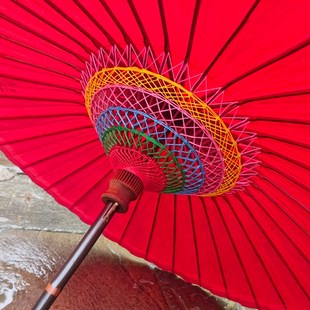 油纸伞红色结婚伞新娘伞满穿大红伞晴雨两用防雨晒古风道具汉服伞