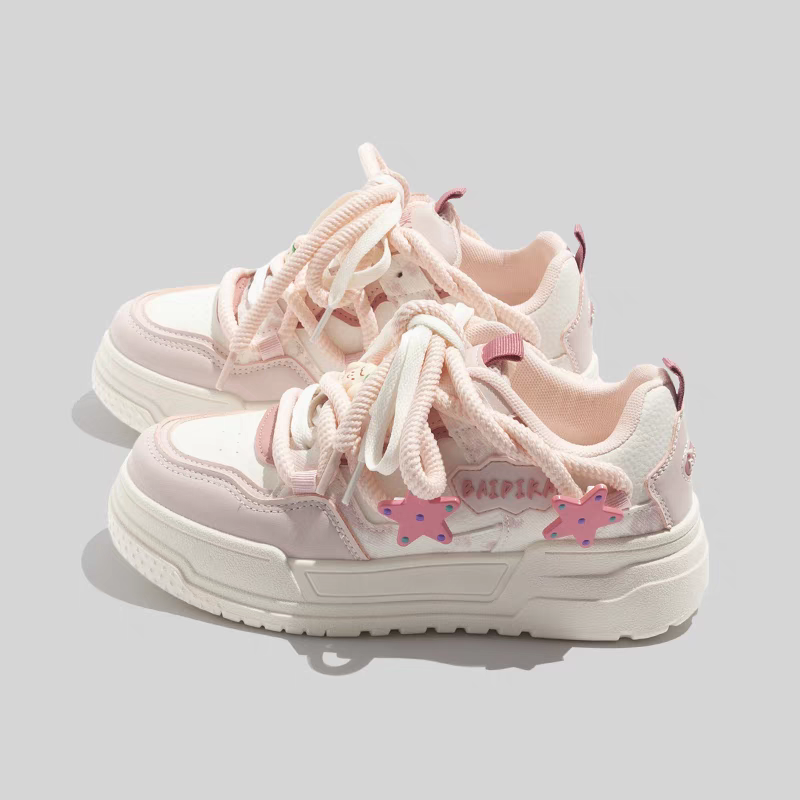 欧伦啄木鸟面包鞋2025新款春季厚底小白鞋女ins潮百搭休闲运动鞋,女鞋,休闲板鞋,淘宝优惠券,粉丝福利购,淘宝优惠卷