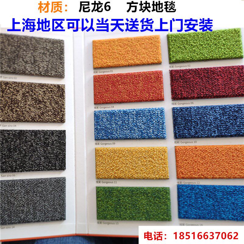 纳西圣西罗炫彩C尼龙方块地毯拼接地毯防火阻燃耐磨办公室块毯