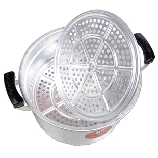 复古老式铝锅加深加厚铝合金耳汤锅熬粥家用小炖锅钢筋锅