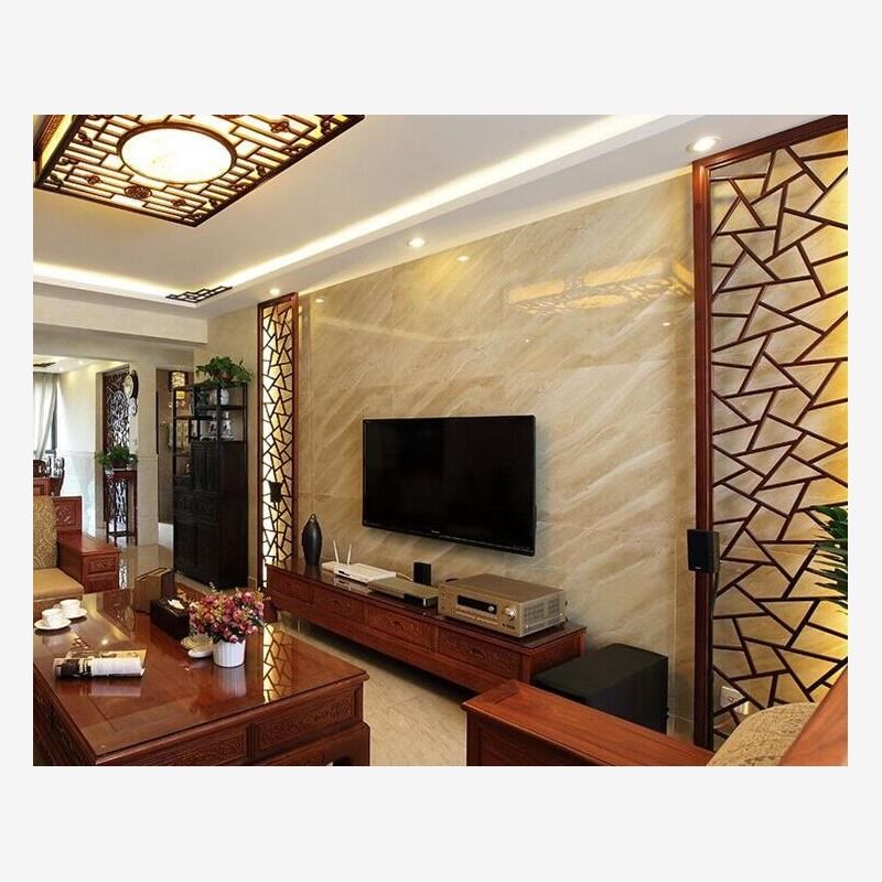 东阳木雕 中式玄关隔断 屏风背景 仿古门窗 镂空花格  实木木格