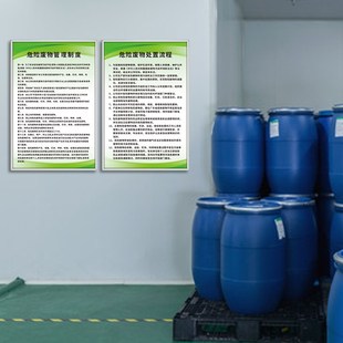 新款危险废物管理制度标识牌标签纸储存间处置流程操作规程墙挂画