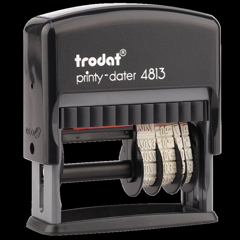 卓达调日期签名印章按压式回墨翻斗全自动出墨带年月日中英文历