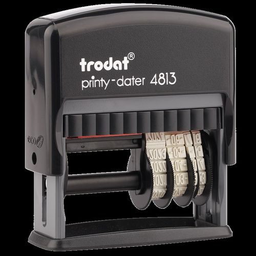 卓达调日期签名印章按压式回墨翻斗全自动出墨带年月日中英文历