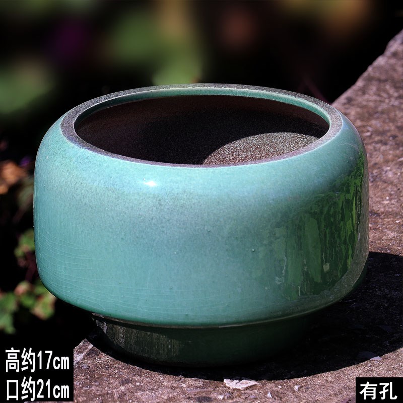 蕨类植物绿植盆景盆文竹菖蒲花盆大号老桩法师盆家用多肉陶盆大口